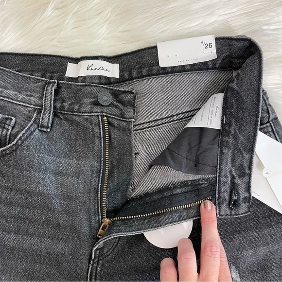 New Kancan for VICI High Rise Distressed Mom Jean in Washed Black - Picture 10 of 10